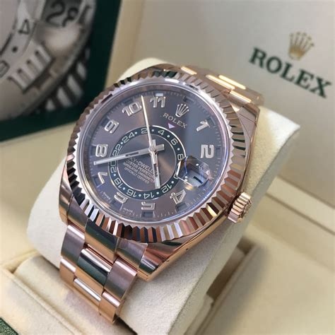 rolex sky dweller rose gold two tone|rolex sky dweller price uk.